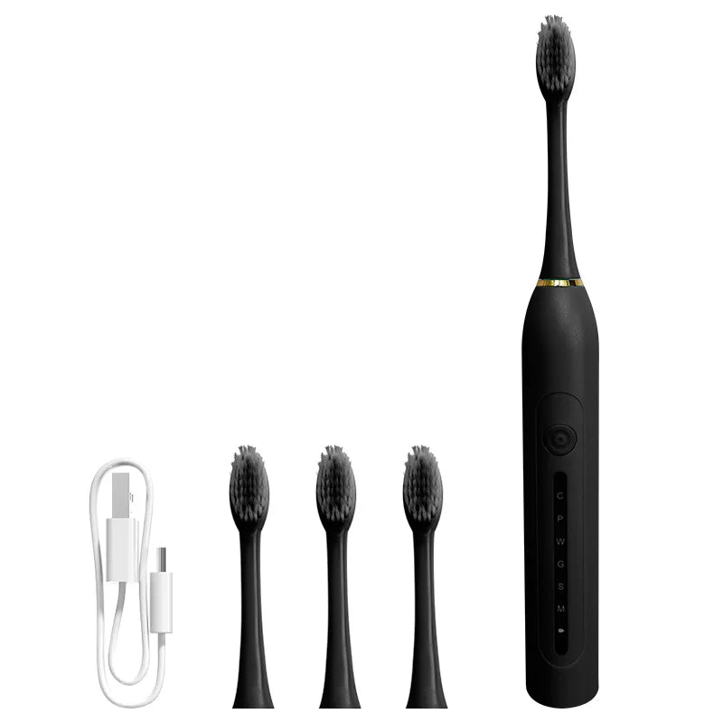 Electric Sonic Toothbrush with 4 Brush Heads