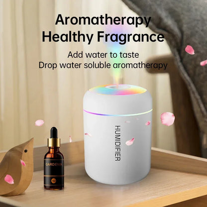 Mini USB Air Humidifier and Aroma Diffuser with Night Light