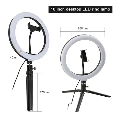 Selfie Ring Light with Tripod Stand and Phone Holder