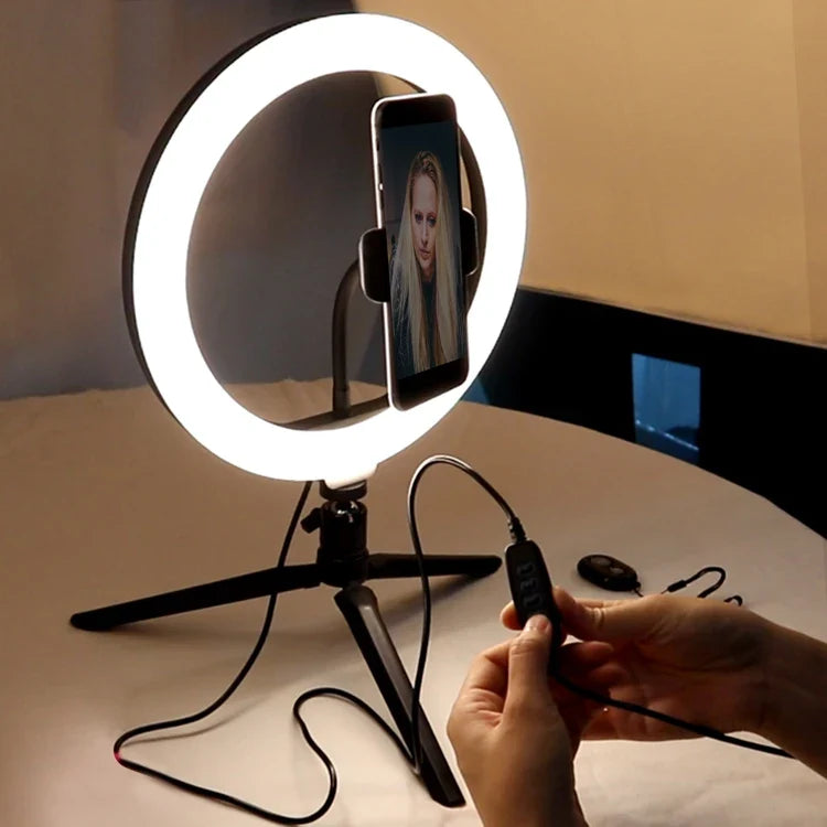 Selfie Ring Light with Tripod Stand and Phone Holder