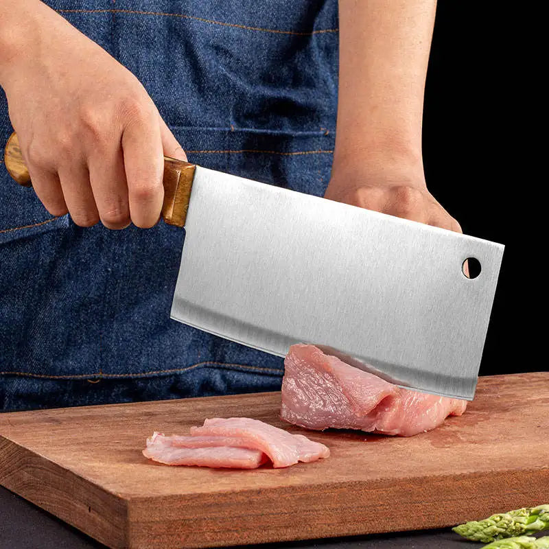 Heavy Duty Stainless Steel Bone Chopping Butcher Cleaver