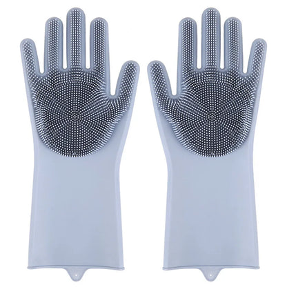 Heat Resistant Silicone Scrubber Magic Gloves