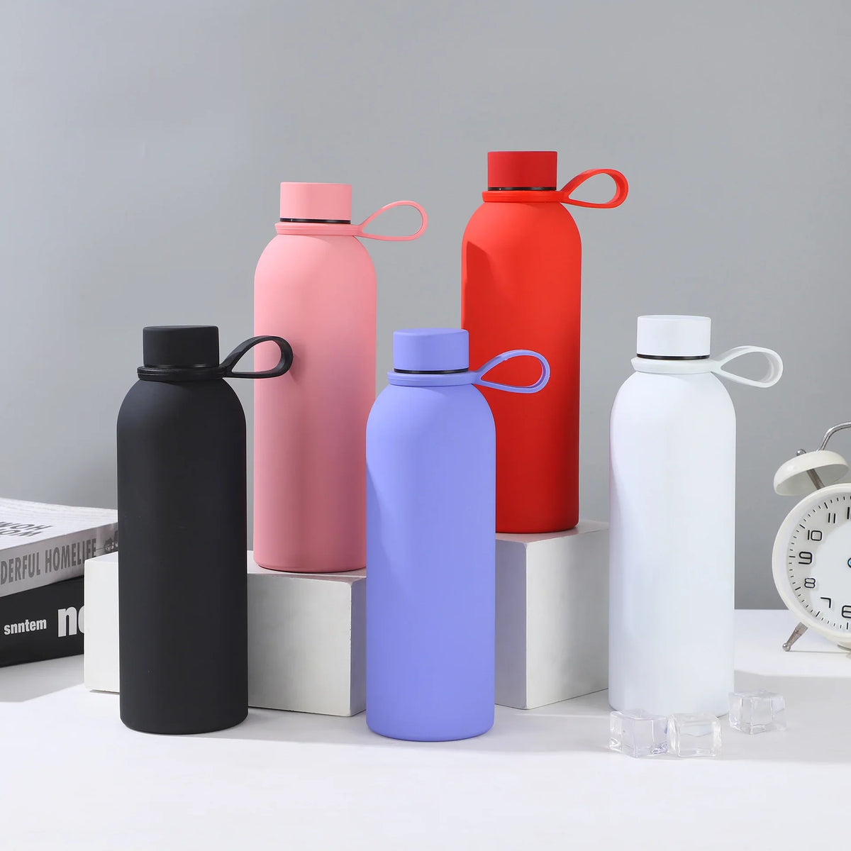 Matte Rubberized Insulated Sports Bottle 500ml