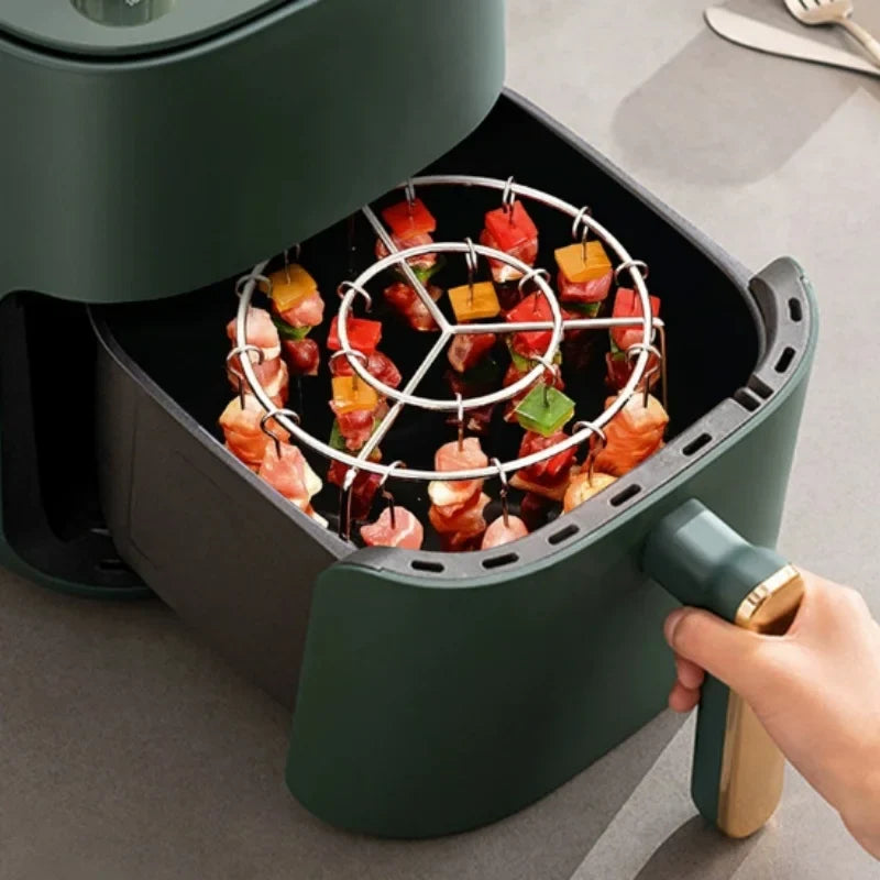 Stainless Steel Air Fryer Grill Rack and Skewer Set
