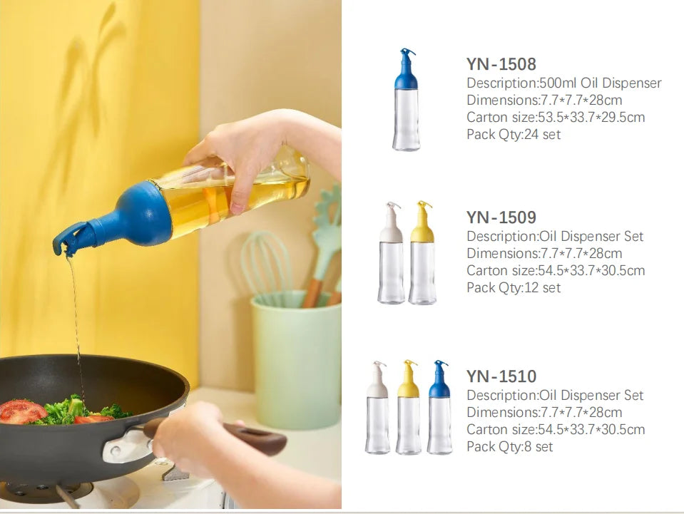 500ml Glass Oil and Vinegar Dispenser Set
