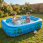 Kids Inflatable Rectangular Swimming Pool 180x130x56 cm