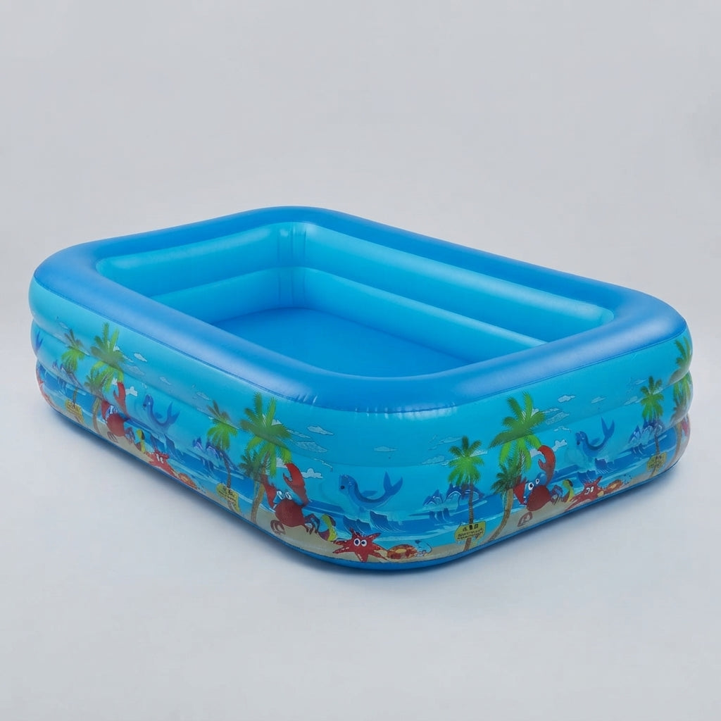 Kids Inflatable Rectangular Swimming Pool 180x130x56 cm
