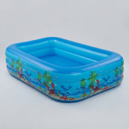 Kids Inflatable Rectangular Swimming Pool 180x130x56 cm
