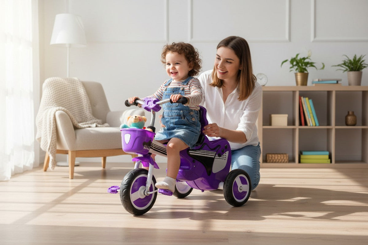 Kids Music & LED Lights Ride-On Tricycle Toy