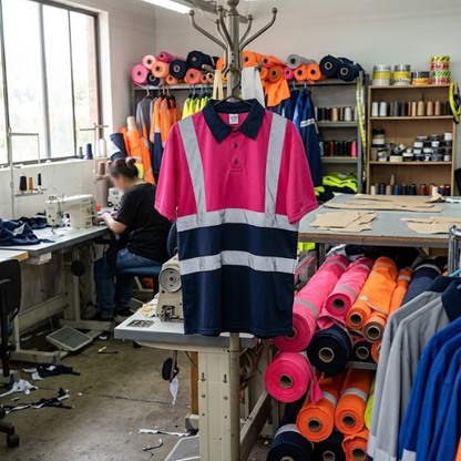 Two-Tone High Visibility Reflective Safety Polo Shirt