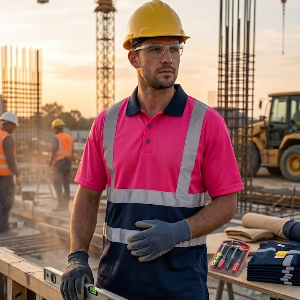 Two-Tone High Visibility Reflective Safety Polo Shirt