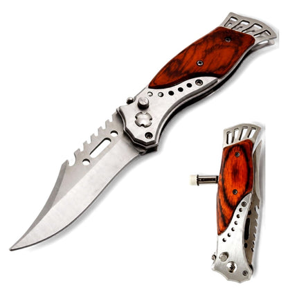Compact Pocket Folding Knife with LED Torch