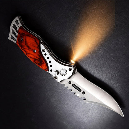 Compact Pocket Folding Knife with LED Torch