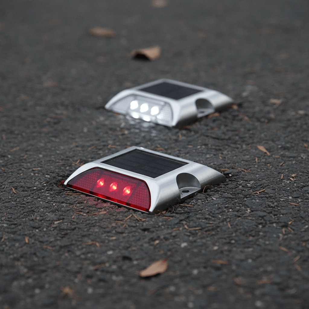 Solar LED Road Stud Light Flashing Red