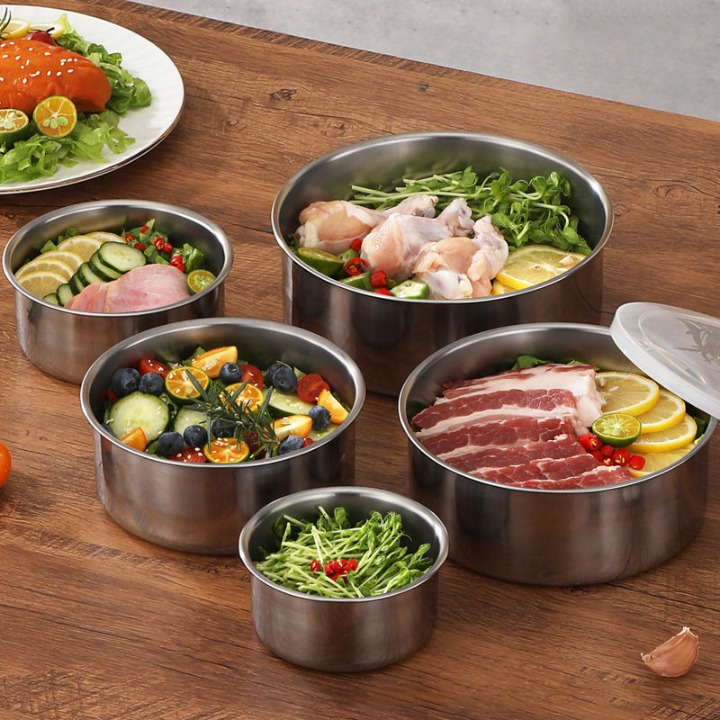 Stainless Steel Food Storage Jar Set 5 Pieces