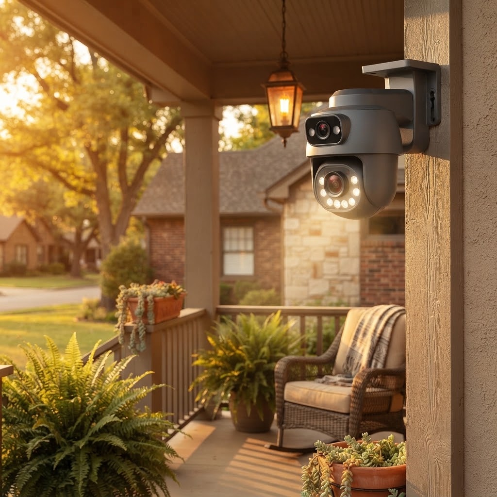 Outdoor Dual-Lens PTZ Security Camera