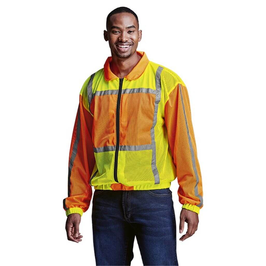 Unisex High-Visibility Long Sleeve Reflective Safety Workwear Vest
