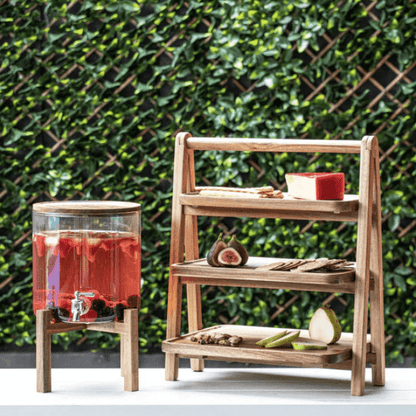 3-Tier Wooden Serving Tray for Food Display
