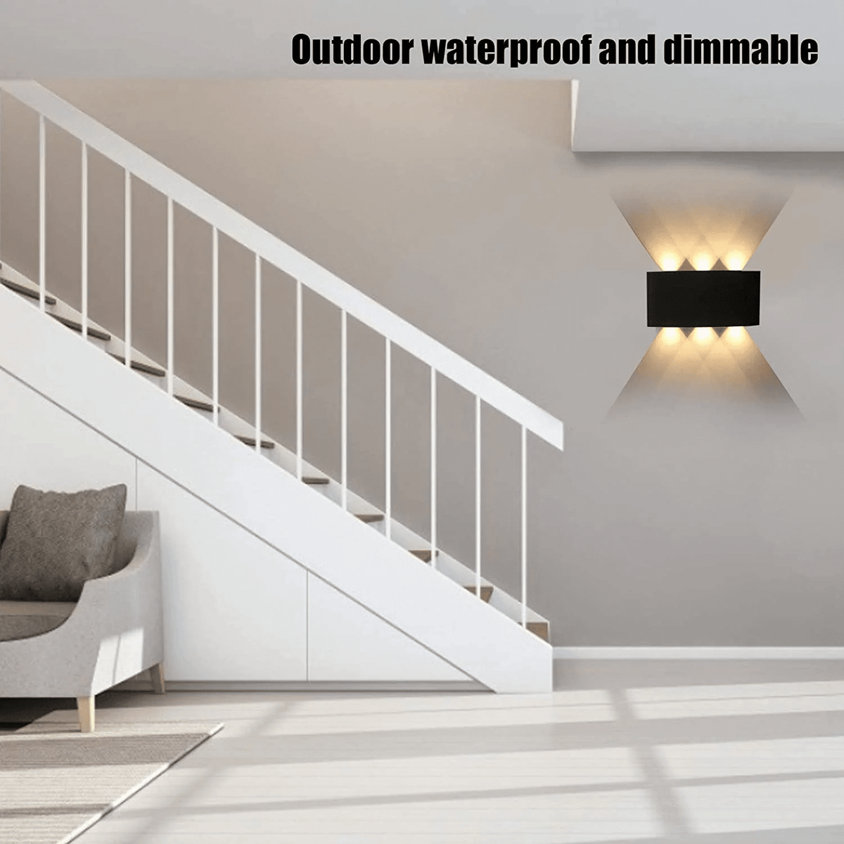6W Modern Waterproof LED Wall Light 540lm