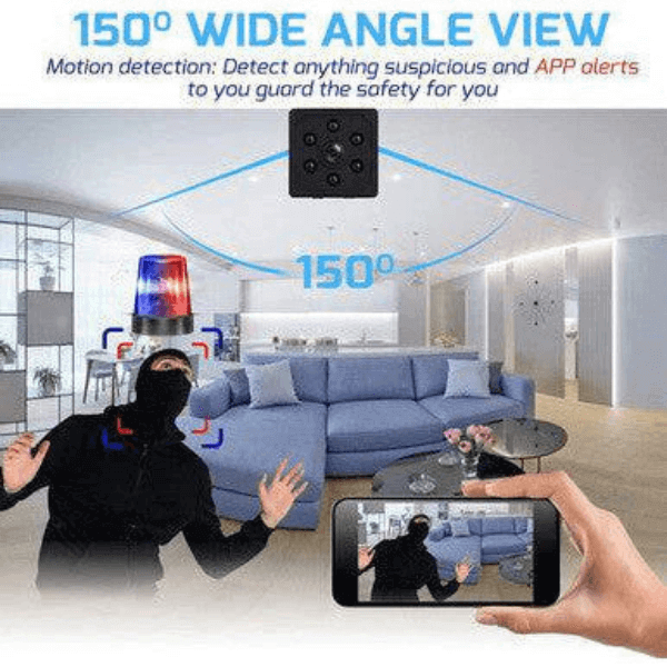 Compact Full HD Security Camera with Night Vision & Motion Alerts