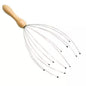 Flexible Wire Scalp and Head Massager with Wood Handle