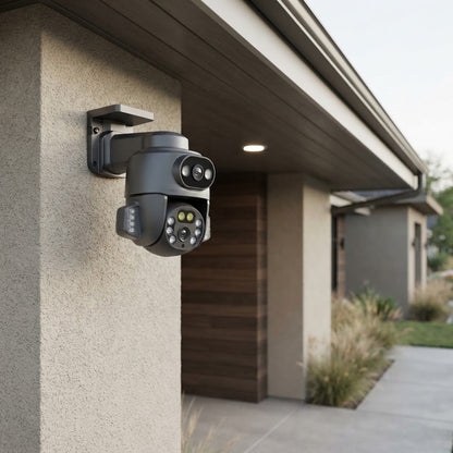 Outdoor Dual-Lens PTZ Security Camera