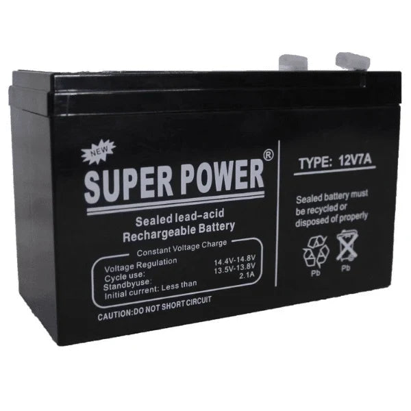 12V 7Ah Sealed Rechargeable Lead Acid Battery