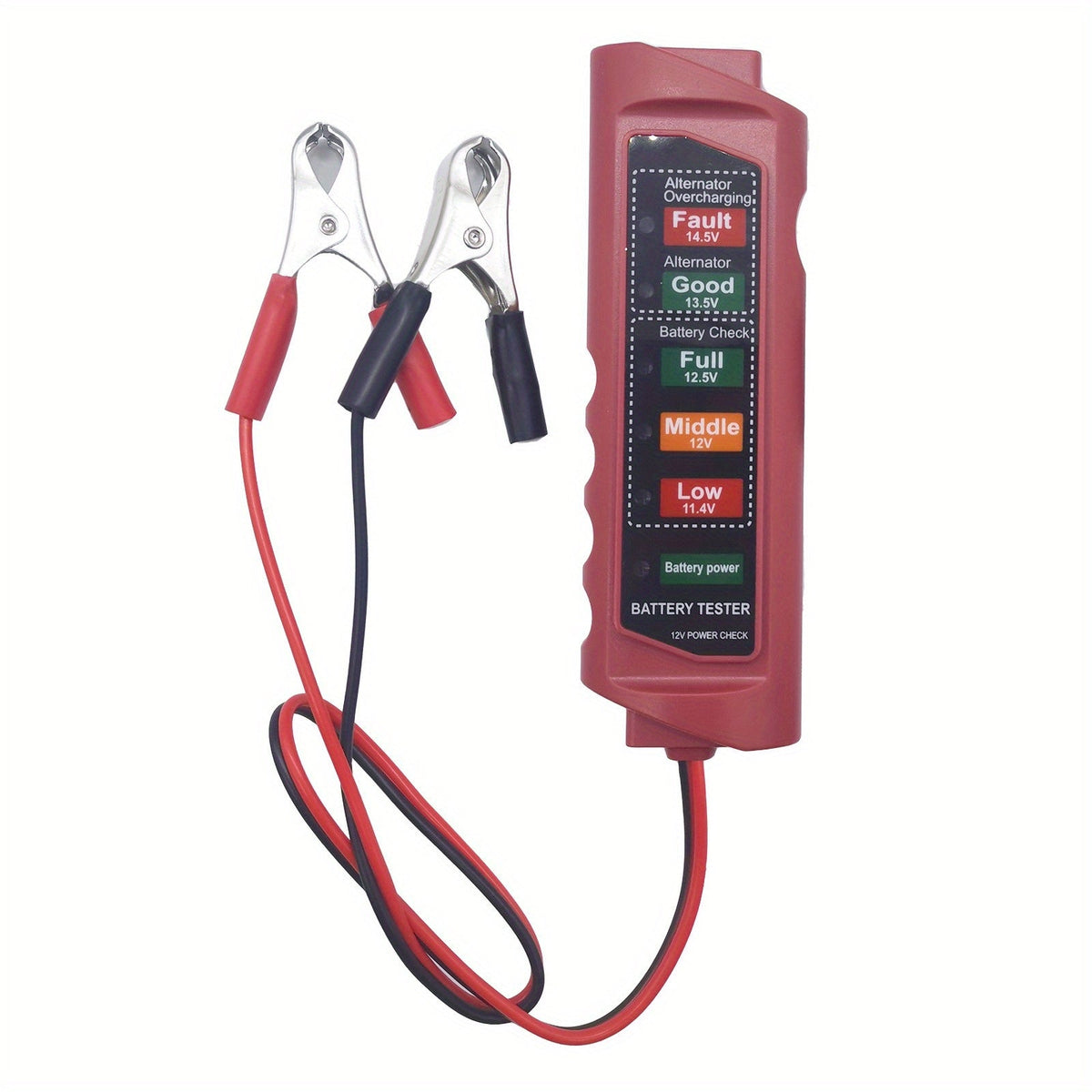 12V-24V Car Battery Diagnostic Tool with LED Indicators