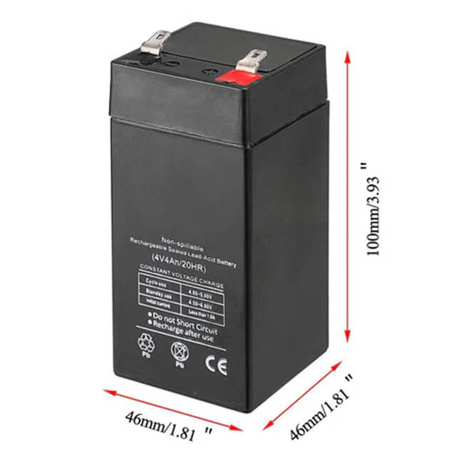 4V 4Ah Rechargeable Battery 20HR