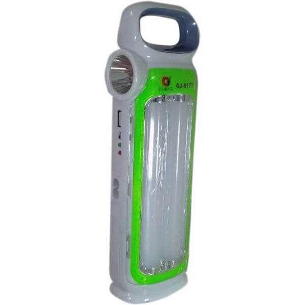 LED Rechargeable Emergency Light with Solar Panel and USB Charging