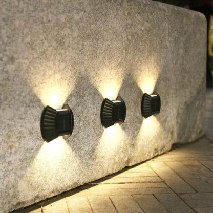 4-Pack Waterproof Solar LED Wall Lights