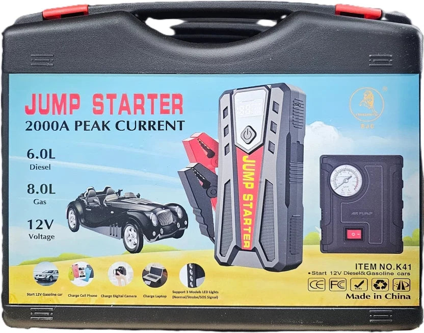 Portable K41 Car Battery Jump Starter with Copper Clamps