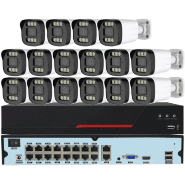 5MP 16-Channel Full Color Audio CCTV Camera Kit