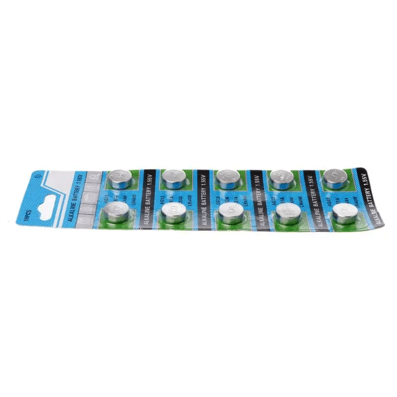 10-Piece AG13 1.55V Alkaline Button Cell Battery Set
