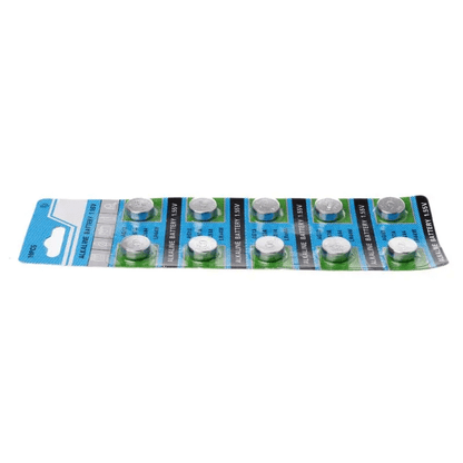 10-Piece AG13 1.55V Alkaline Button Cell Battery Set