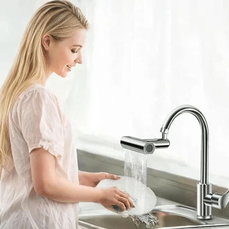360-Degree Waterfall Kitchen Faucet Extension Aerator