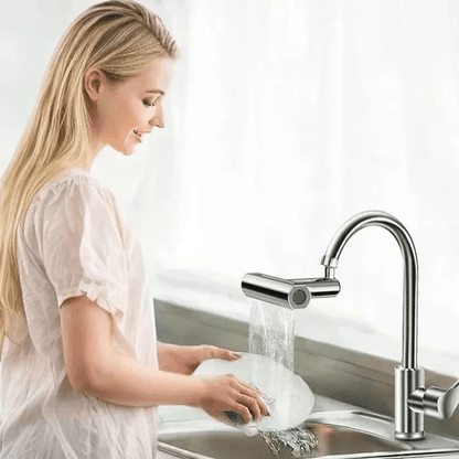 360-Degree Waterfall Kitchen Faucet Extension Aerator