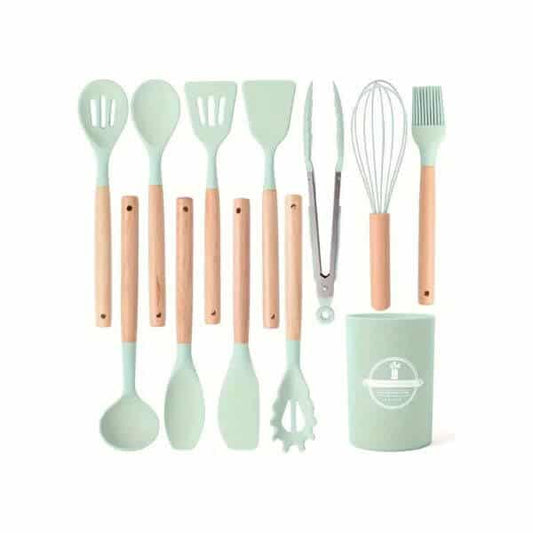 12-Piece Silicone Kitchen Utensil Cooking Tool Set