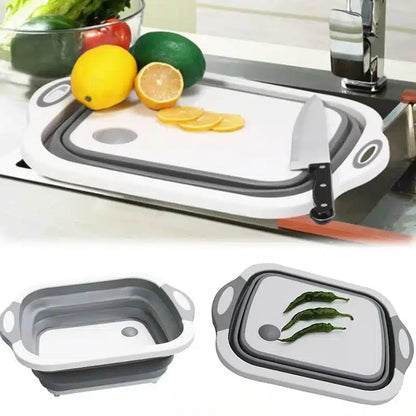Plastic Folding Chopping Board with Washing Basket