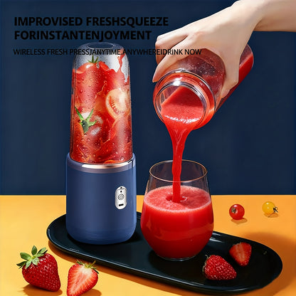 Portable 2-in-1 Rechargeable Blender and Juicer with Dual Cups