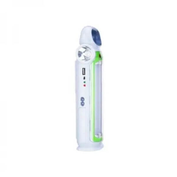LED Rechargeable Emergency Light with Solar Panel and USB Charging