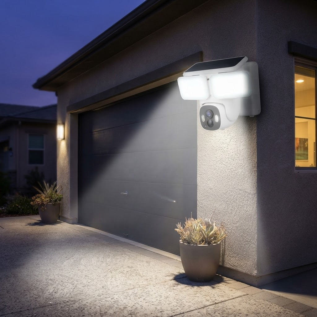 Solar Wall Light PTZ Security Camera