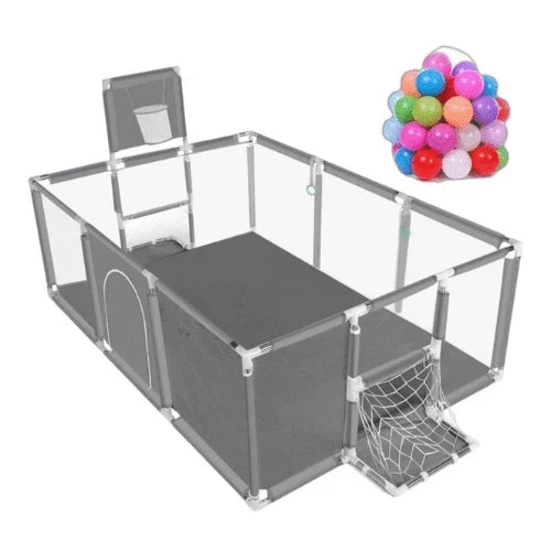 Baby Playpen with Basketball Hoop