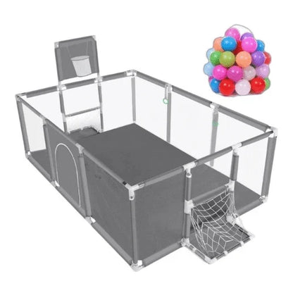 Baby Playpen with Basketball Hoop