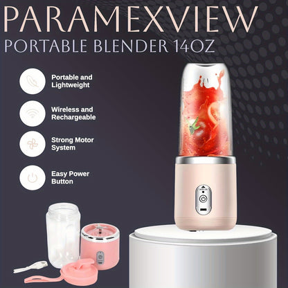 Portable 2-in-1 Rechargeable Blender and Juicer with Dual Cups
