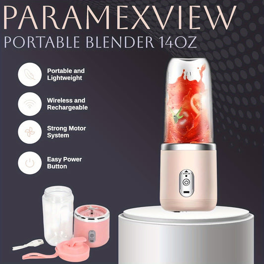 Portable 2-in-1 Rechargeable Blender and Juicer with Dual Cups
