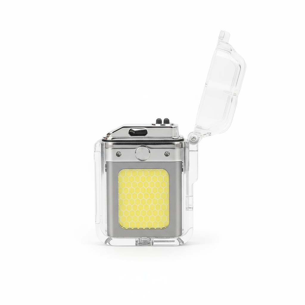Rechargeable Plasma Lighter with LED Flashlight