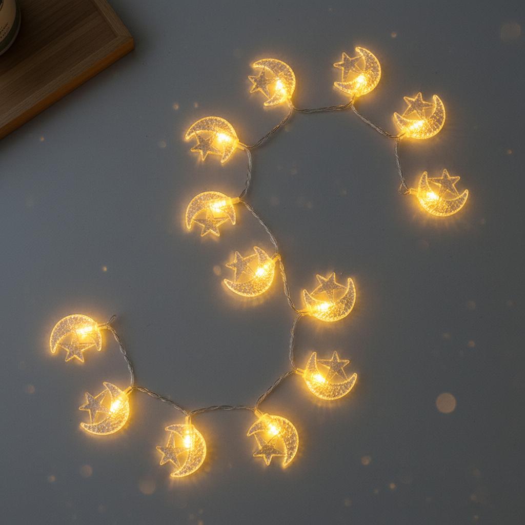 10 LED Ramadan Eid String Lights Decoration 1m