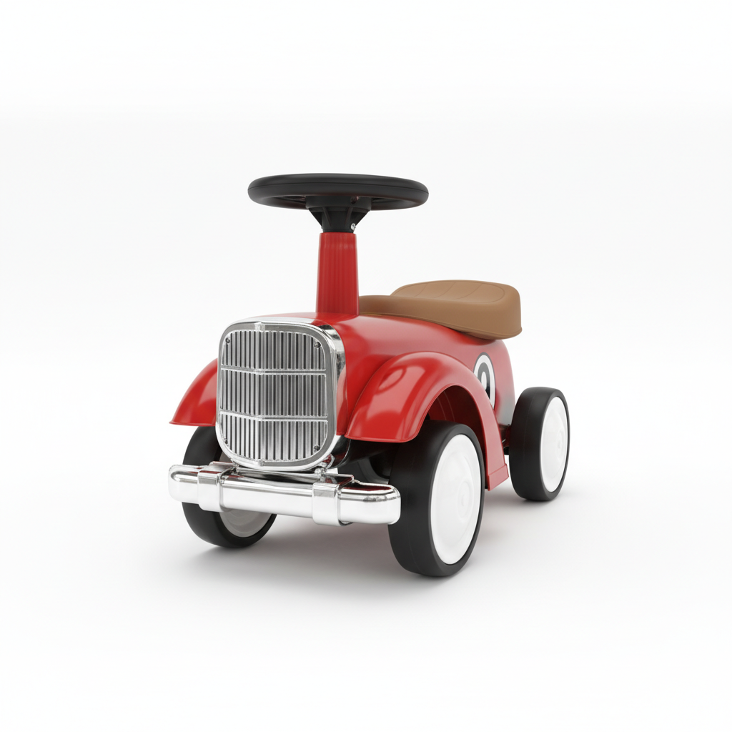 Kids Vintage Style Ride-On Racing Car Toy