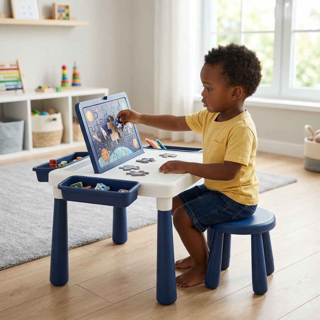 Kids 2 in 1 Activity Table Drawing Board Toy